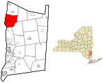Dutchess County New York incorporated areas Rhinebeck highlighted